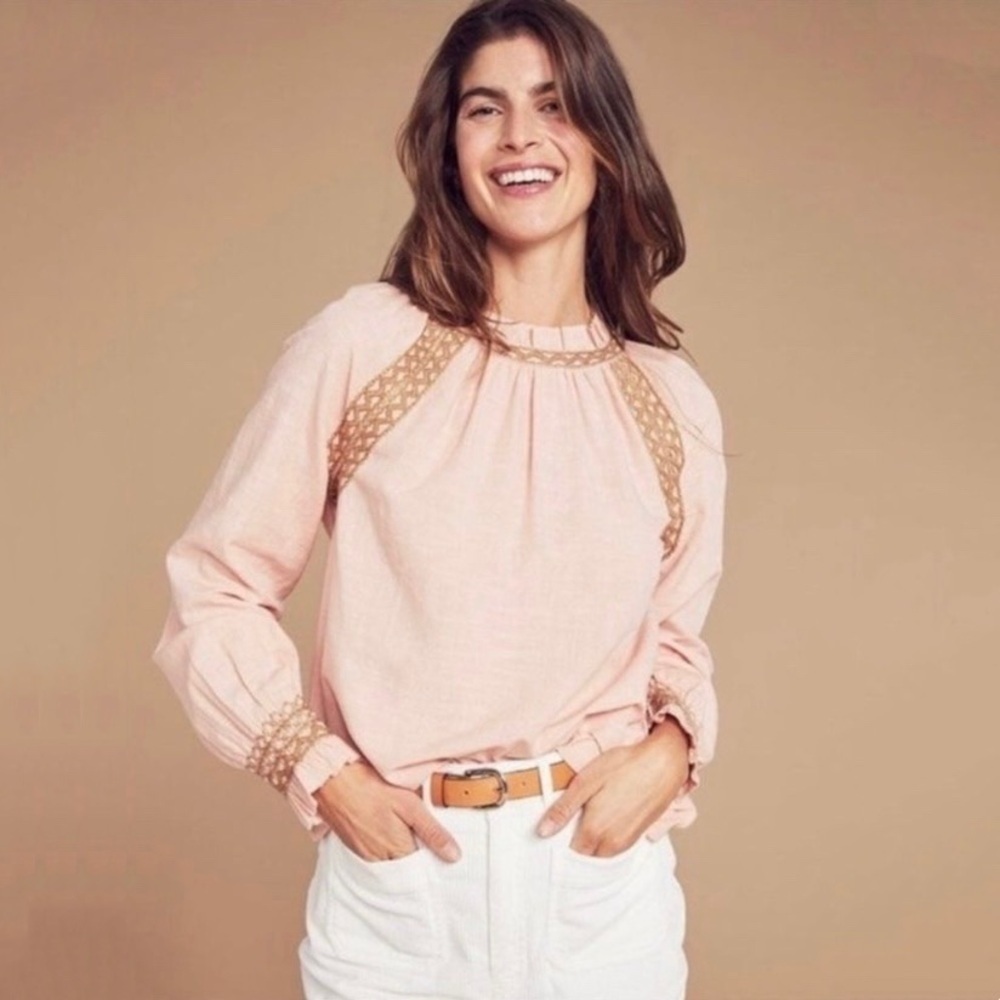 Faherty Women's Arles Blouse, Blush‎